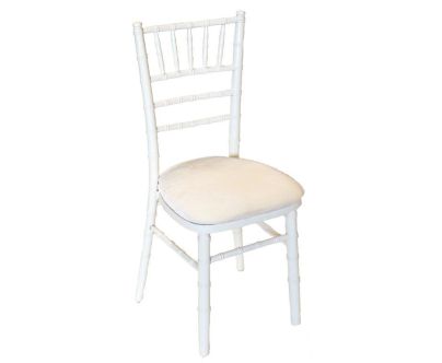 Holzstuhl Chivari weiß (Nur mit Polster zu verwenden)